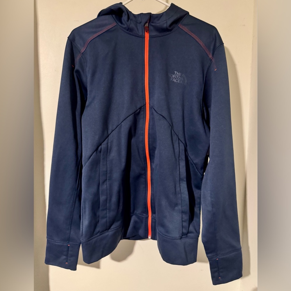 The North Face Full Zip Hoodie Jacket Ampere Navy Blue Mens Medium